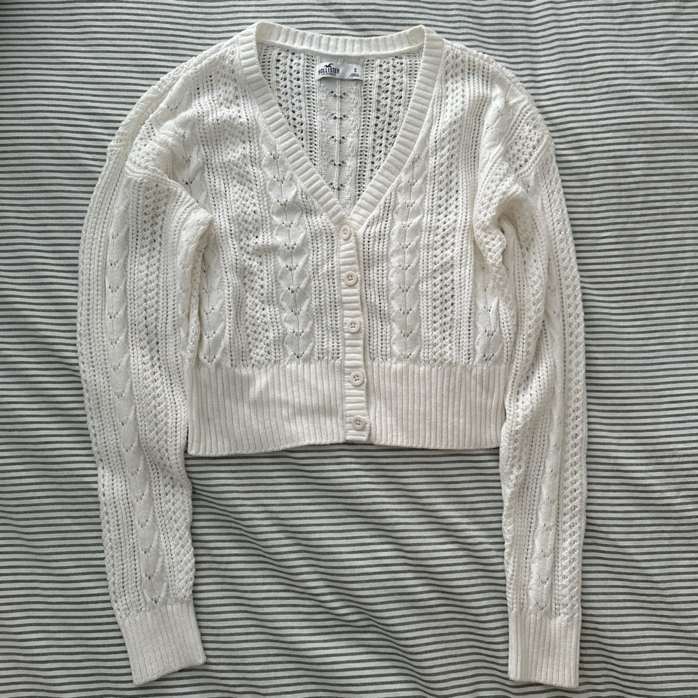 Hollister - White Cardigan